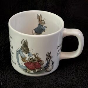 Child’s Beatrix Potter Peter Rabbit Mug w/ Pix & Text; Wedgwood English China